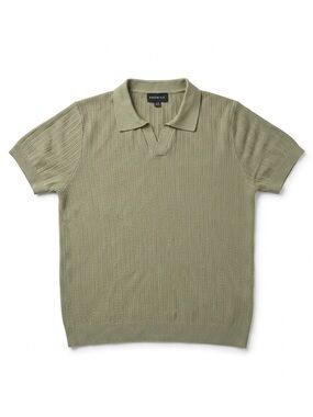 Premise Sage Green Knit Polo - Men's Short Sleeve